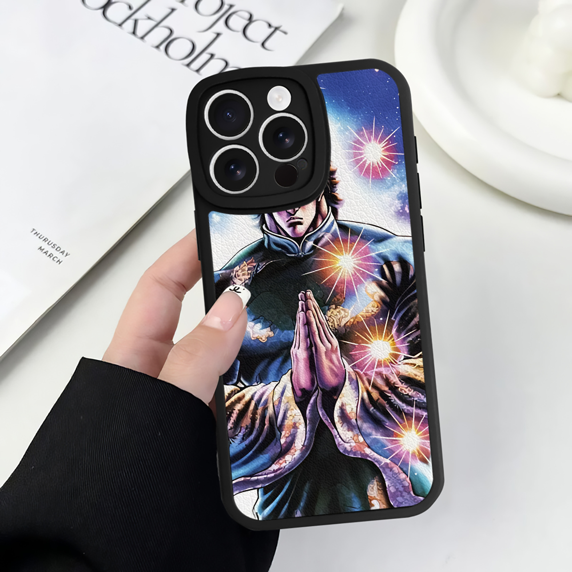（画像用） 北斗の拳 Fist of the North Star 【iPhone 16シリーズ対応】シリコンスマホケース（レザー調） 材質：シリコン
